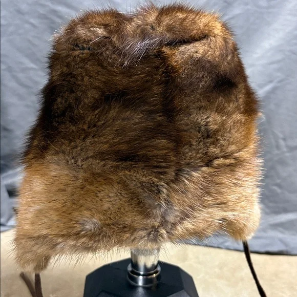 Vintage Made in Canada Prévost Muskrat Fur Trapper Hat - Picture 3 of 10